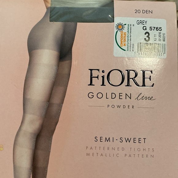 Fiore semi-sweet metallic pattern Tights - Picture 3 of 3